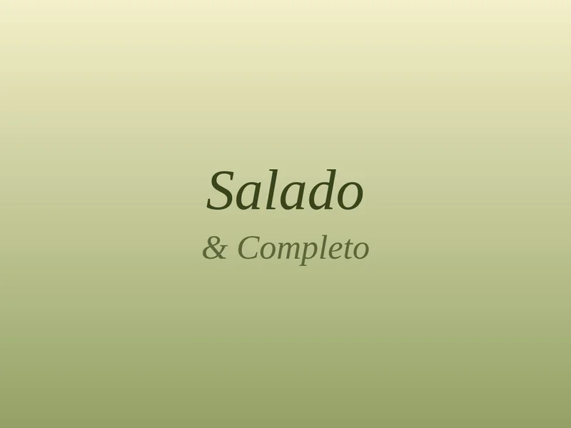 Salado & Completo